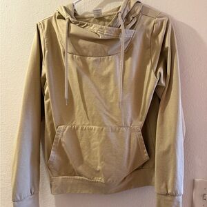 Beige Hoodie with Front Pocket